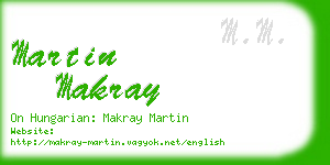 martin makray business card